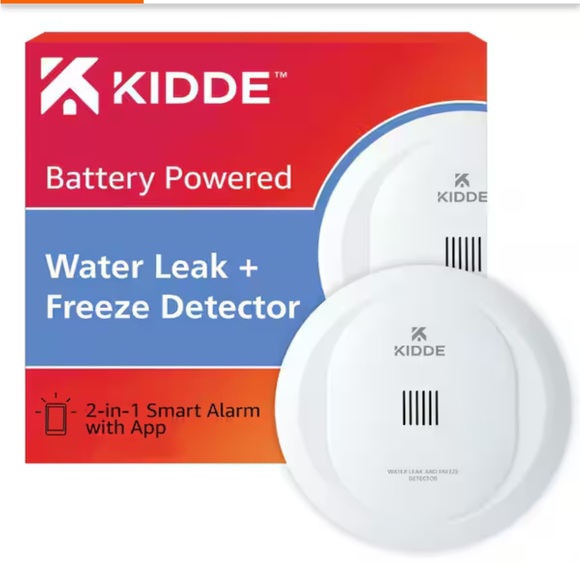 KIDDE Smart Detection Water Leak + Freeze Detector 60WLDR-W Battery Operated - Picture 1 of 5
